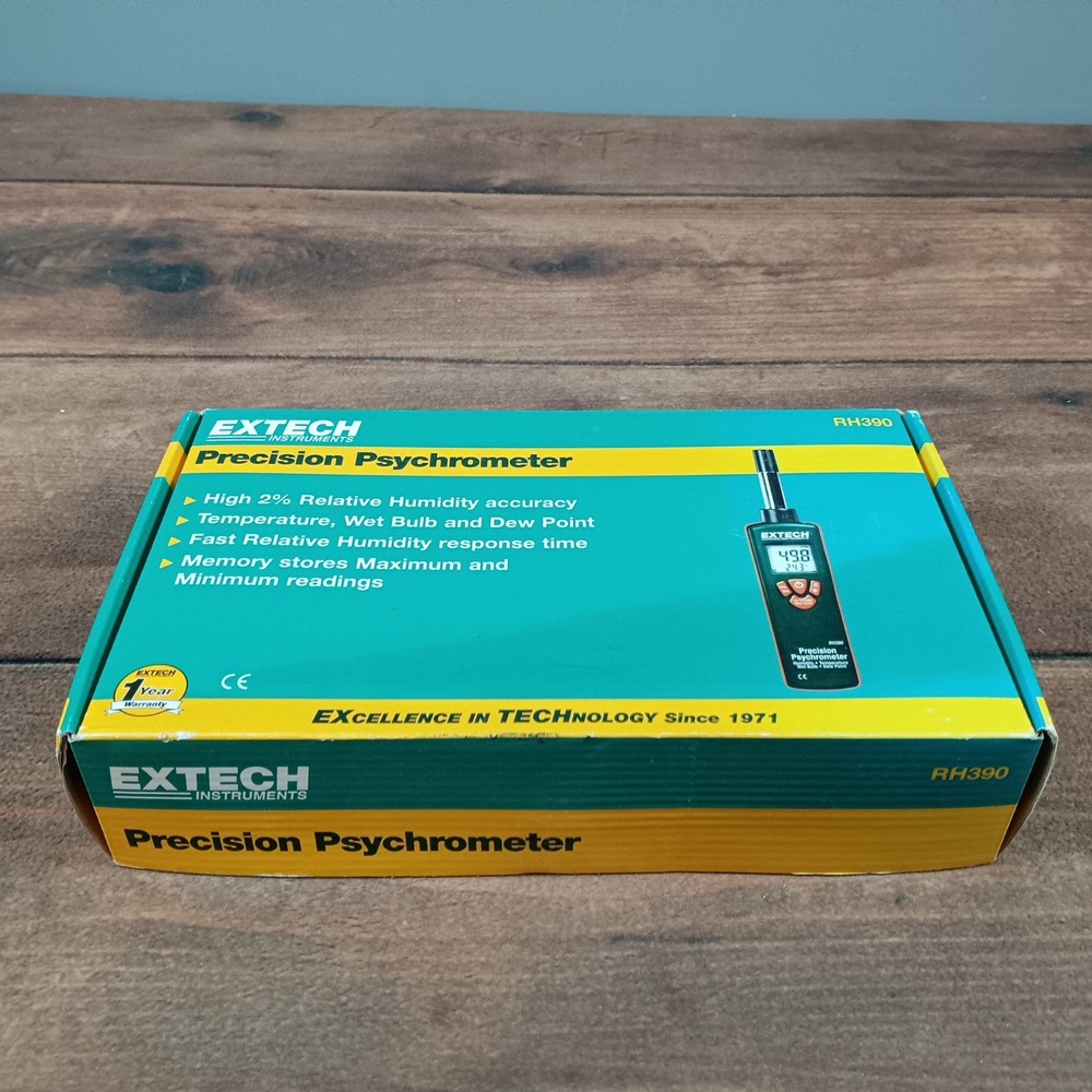 Extech RH390 Precision Psychrometer Digital Humidity Temperature Meter - Picture 2 of 8